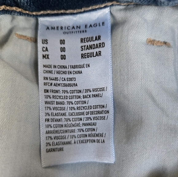 AMERICA EAGLE NWT Women's Distressed Blue Jeans.Size 0- 24W - Picture 4 of 9
